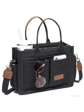 Canvas Tote Bag Crossbody Laptop Work Travel Nurse Teacher Purse